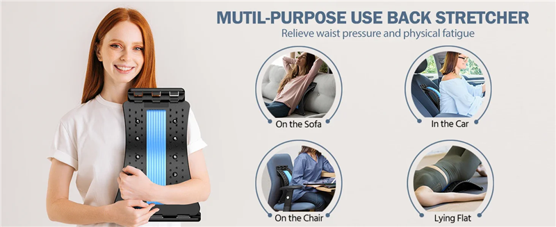 Back Stretcher & Spine Corrector - Massage Tool for Back, Neck, and Shoulder Pain Relief