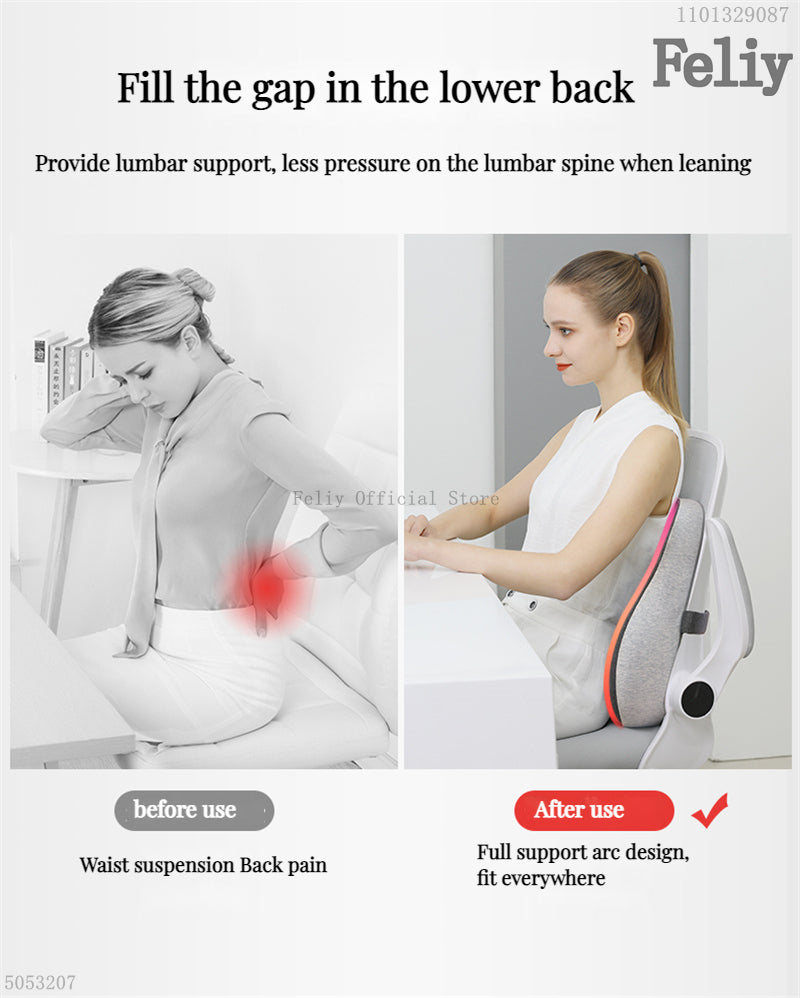 2-in-1 Ergonomic Chair Cushion Set – Coccyx & Lower Back Support