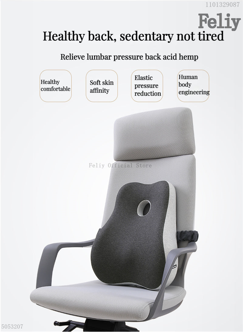 2-in-1 Ergonomic Chair Cushion Set – Coccyx & Lower Back Support