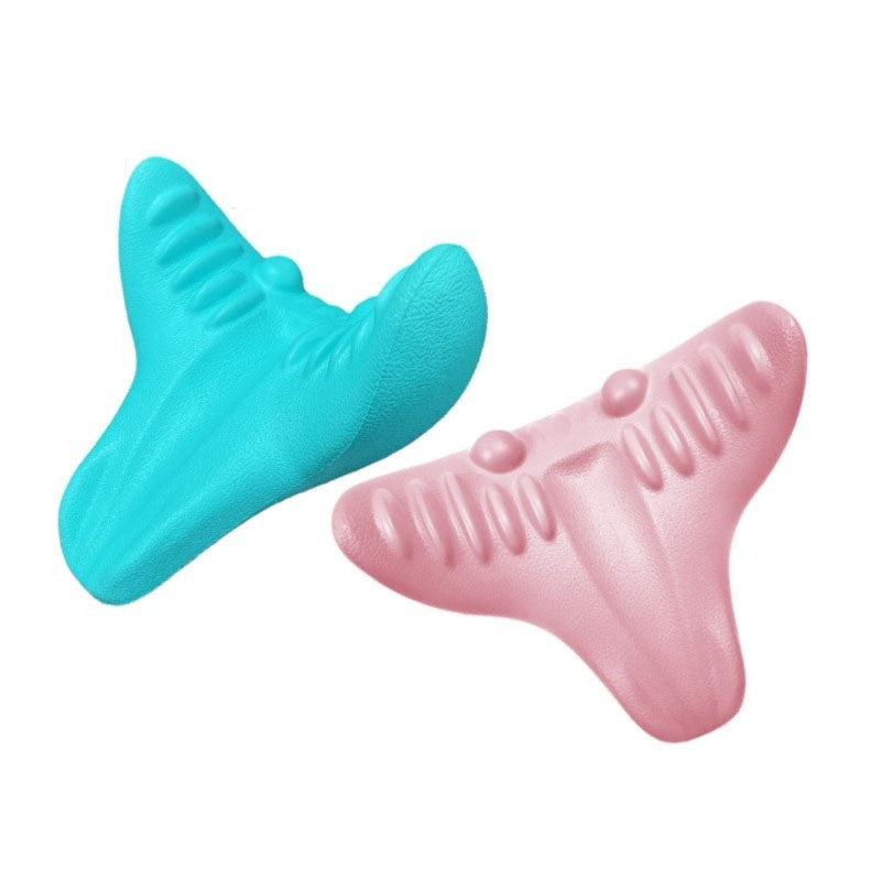 Cervical Neck Traction Pillow & Shoulder Relaxer | Chiropractic Device for TMJ Pain Relief and Spine Alignment