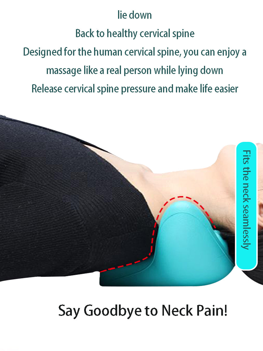 Cervical Neck Traction Pillow & Shoulder Relaxer | Chiropractic Device for TMJ Pain Relief and Spine Alignment