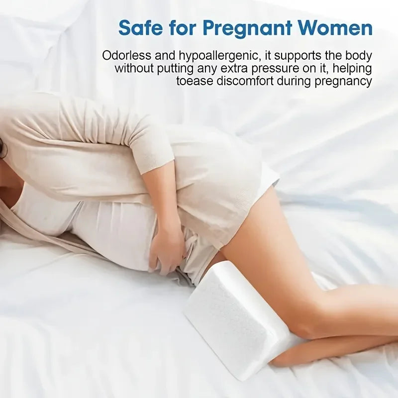 Orthopedic Knee Pillow for Side Sleepers | Memory Foam Leg Pillow for Pregnancy, Hip, Back & Sciatica Pain Relief