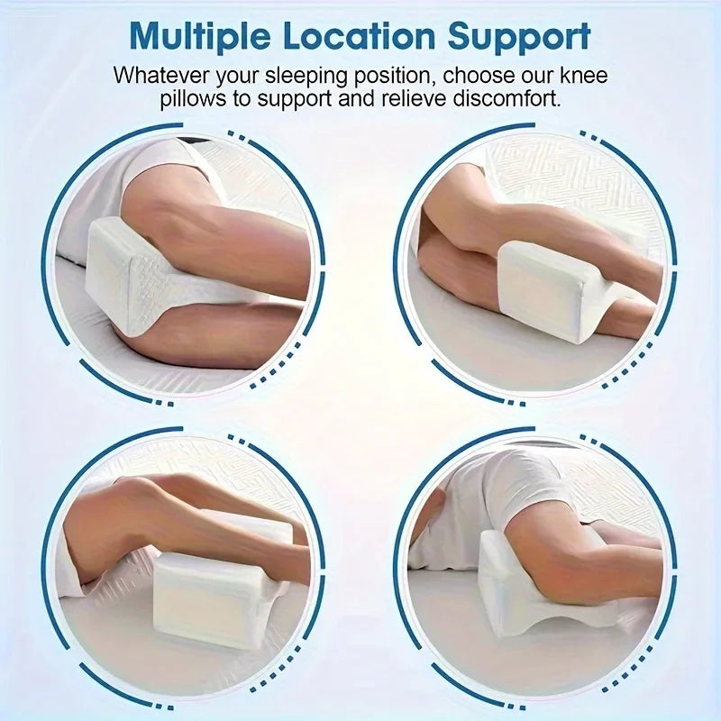 Orthopedic Knee Pillow for Side Sleepers | Memory Foam Leg Pillow for Pregnancy, Hip, Back & Sciatica Pain Relief