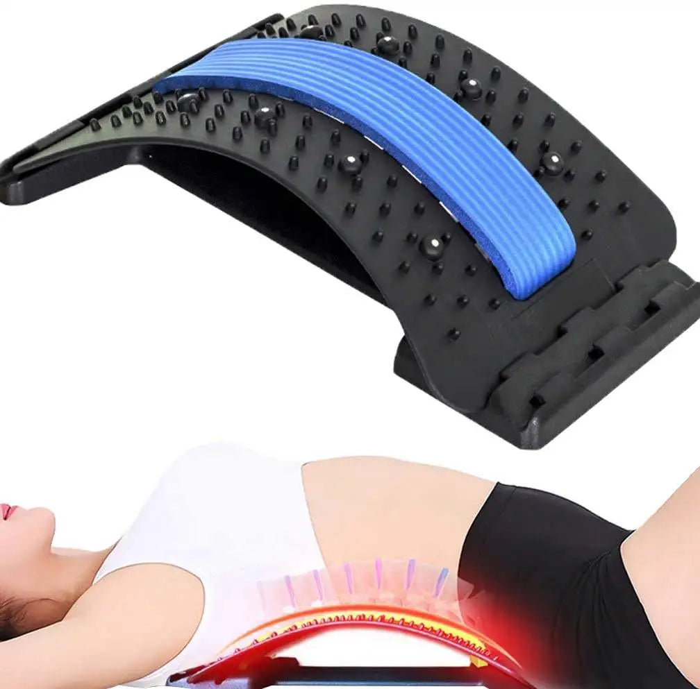 Back Stretcher & Spine Corrector - Massage Tool for Back, Neck, and Shoulder Pain Relief