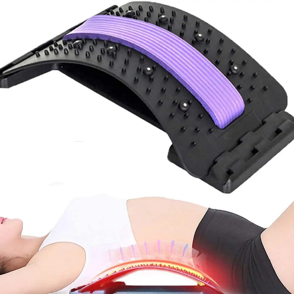Back Stretcher & Spine Corrector - Massage Tool for Back, Neck, and Shoulder Pain Relief