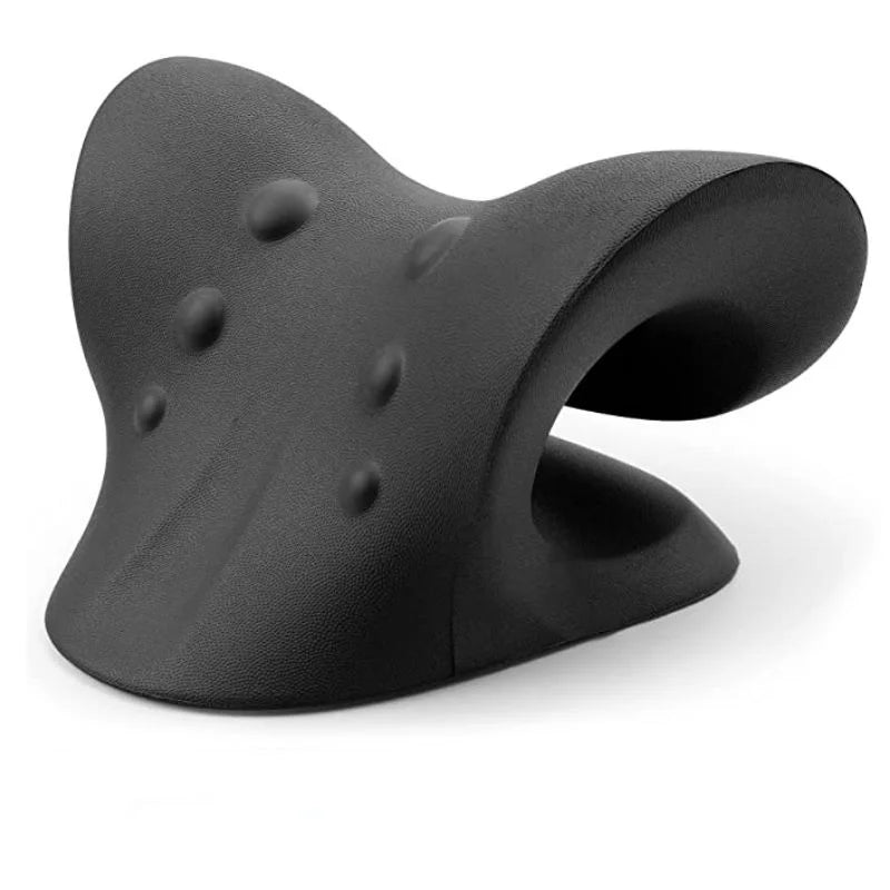 Cervical Neck Traction Pillow & Shoulder Relaxer | Chiropractic Device for TMJ Pain Relief and Spine Alignment