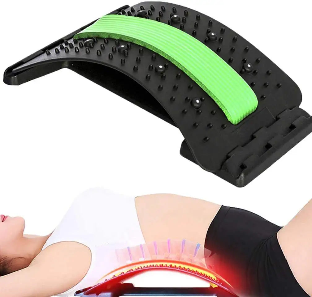 Back Stretcher & Spine Corrector - Massage Tool for Back, Neck, and Shoulder Pain Relief
