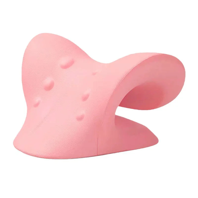 Cervical Neck Traction Pillow & Shoulder Relaxer | Chiropractic Device for TMJ Pain Relief and Spine Alignment