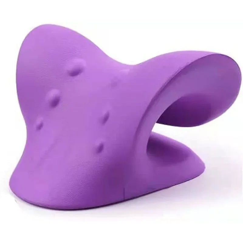 Cervical Neck Traction Pillow & Shoulder Relaxer | Chiropractic Device for TMJ Pain Relief and Spine Alignment