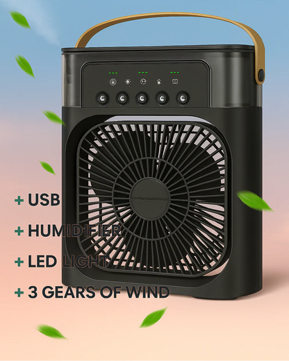 Portable Humidifier Fan Air Conditioners USB Electric Fan LED Night Light Water Mist