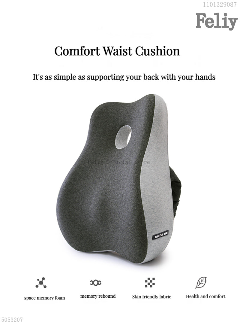 2-in-1 Ergonomic Chair Cushion Set – Coccyx & Lower Back Support