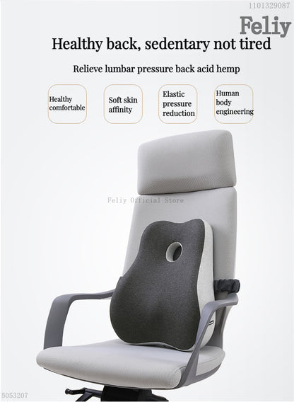 2-in-1 Ergonomic Chair Cushion Set – Coccyx & Lower Back Support