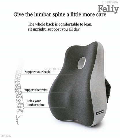 2-in-1 Ergonomic Chair Cushion Set – Coccyx & Lower Back Support