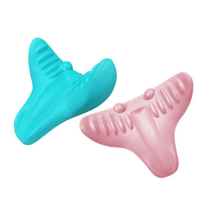 Cervical Neck Traction Pillow & Shoulder Relaxer | Chiropractic Device for TMJ Pain Relief and Spine Alignment