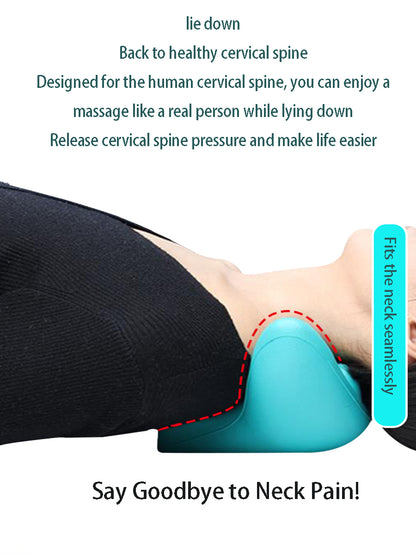 Cervical Neck Traction Pillow & Shoulder Relaxer | Chiropractic Device for TMJ Pain Relief and Spine Alignment