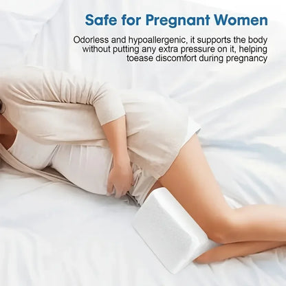 Orthopedic Knee Pillow for Side Sleepers | Memory Foam Leg Pillow for Pregnancy, Hip, Back & Sciatica Pain Relief