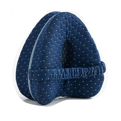 Ergonomic Knee Pillow for Side Sleepers - Contoured Memory Foam Leg Pillow with Strap for Sciatica, Hip, and Back Pain Relief